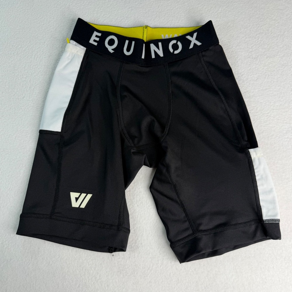 Wolaco Equinox Mens Black Compression Shorts Side Pockets Size Small Made in USA